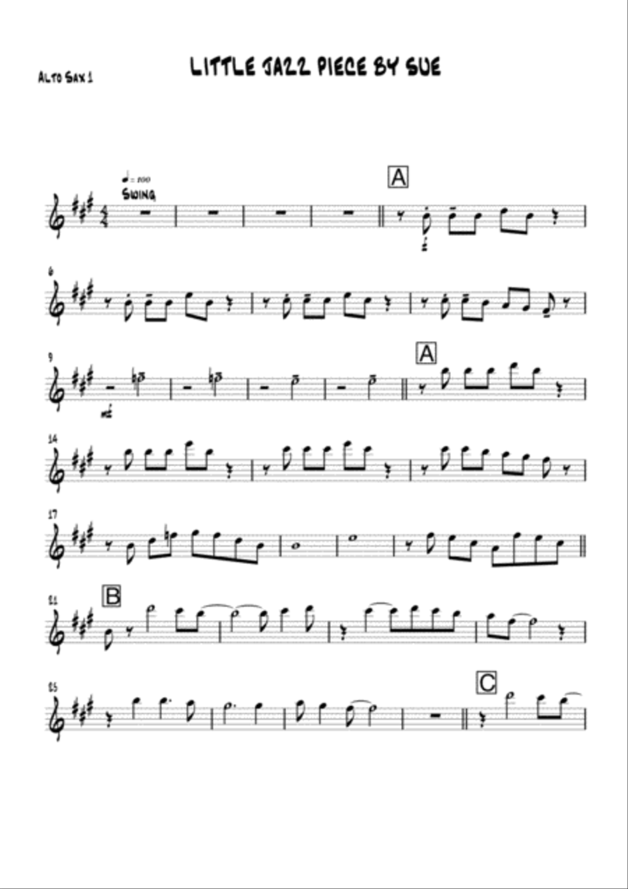 we are a swing band - little jazz piece Jazz Ensemble scores gallery preview page 3