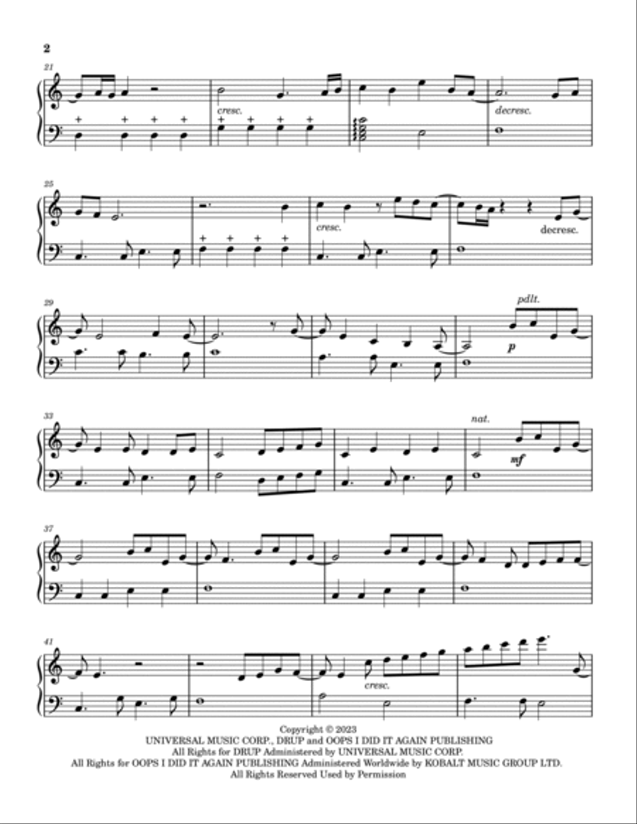 What Was I Made For? Celtic Harp scores gallery preview page 2