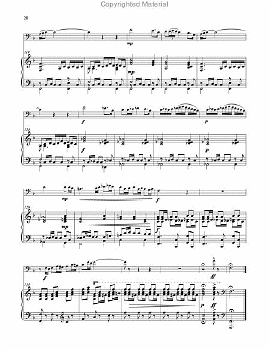 Three Pieces from Suite Espanola for Euphonium and Piano Euphonium scores gallery preview page 9