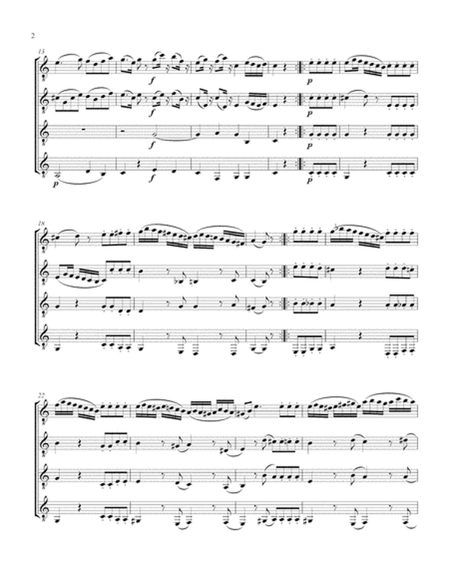 Eine kleine Nachtmusik, K. 525 - ii - Romanze (Guitar Quartet) - Score and Parts image number null