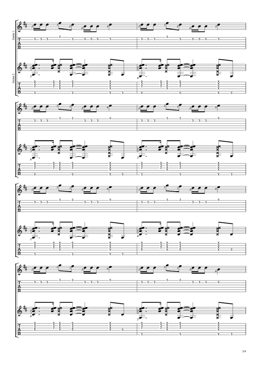 Sunflower Sunflower Acoustic Guitar scores gallery preview page 3