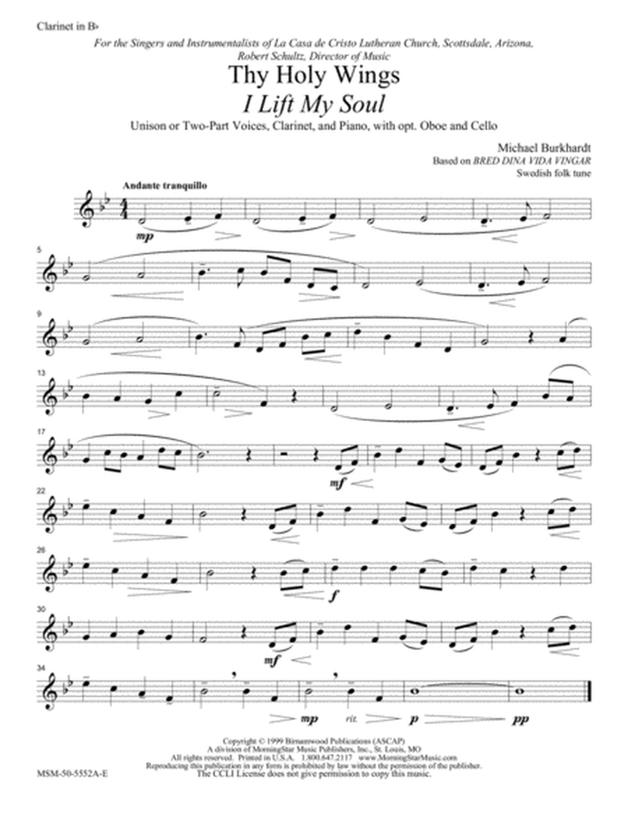 Thy Holy Wings (I Lift My Soul) (Downloadable Instrumental Parts)