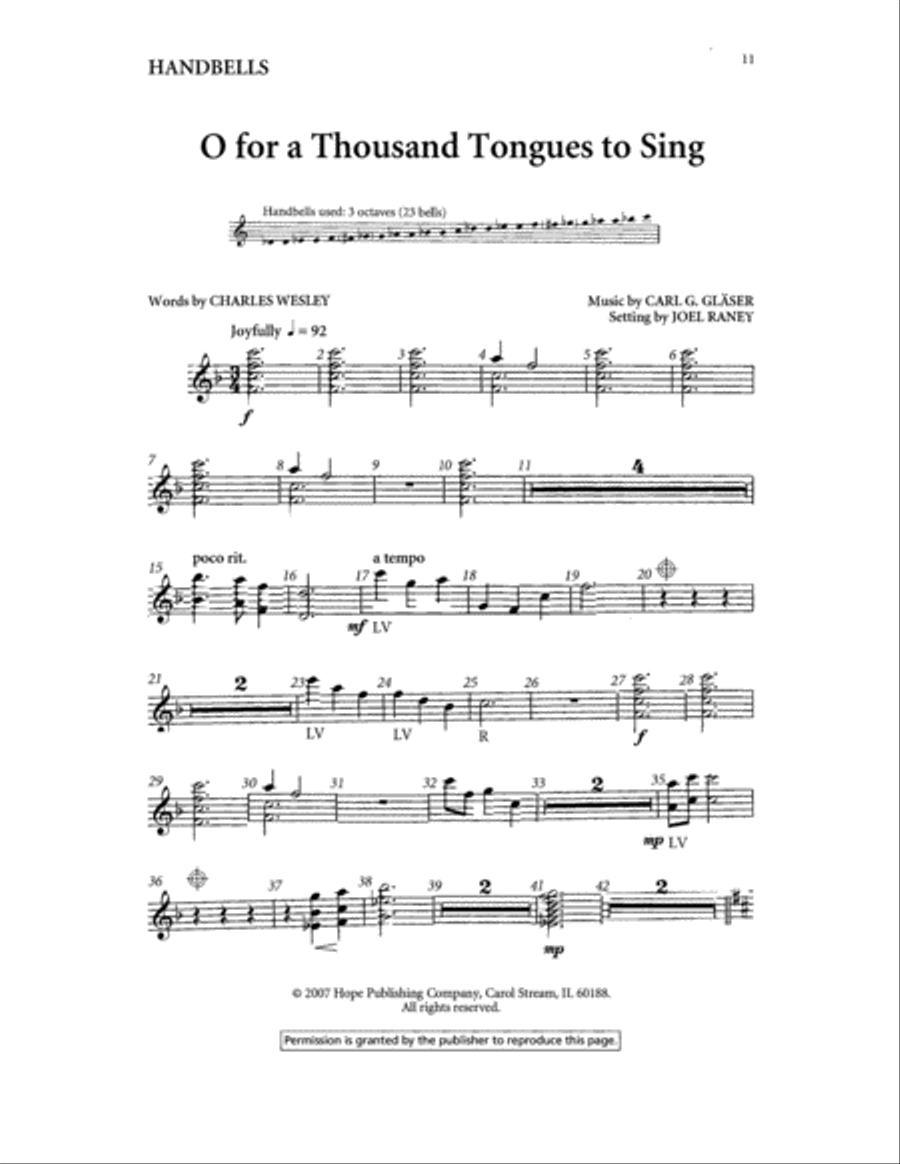 O for a Thousand Tongues to Sing Choir scores gallery preview page 11