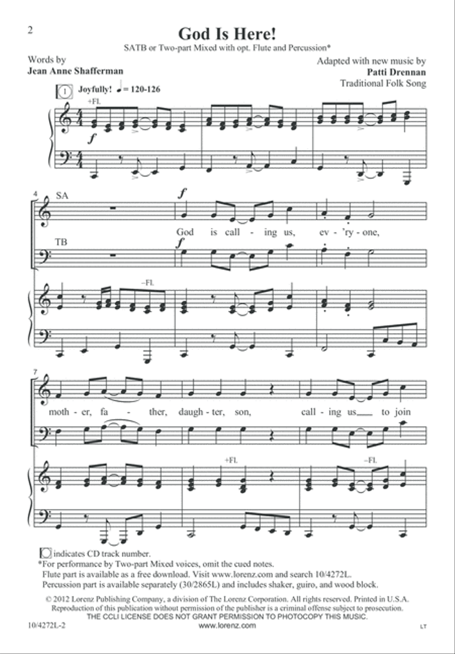 God Is Here! 4-Part scores gallery preview page 3