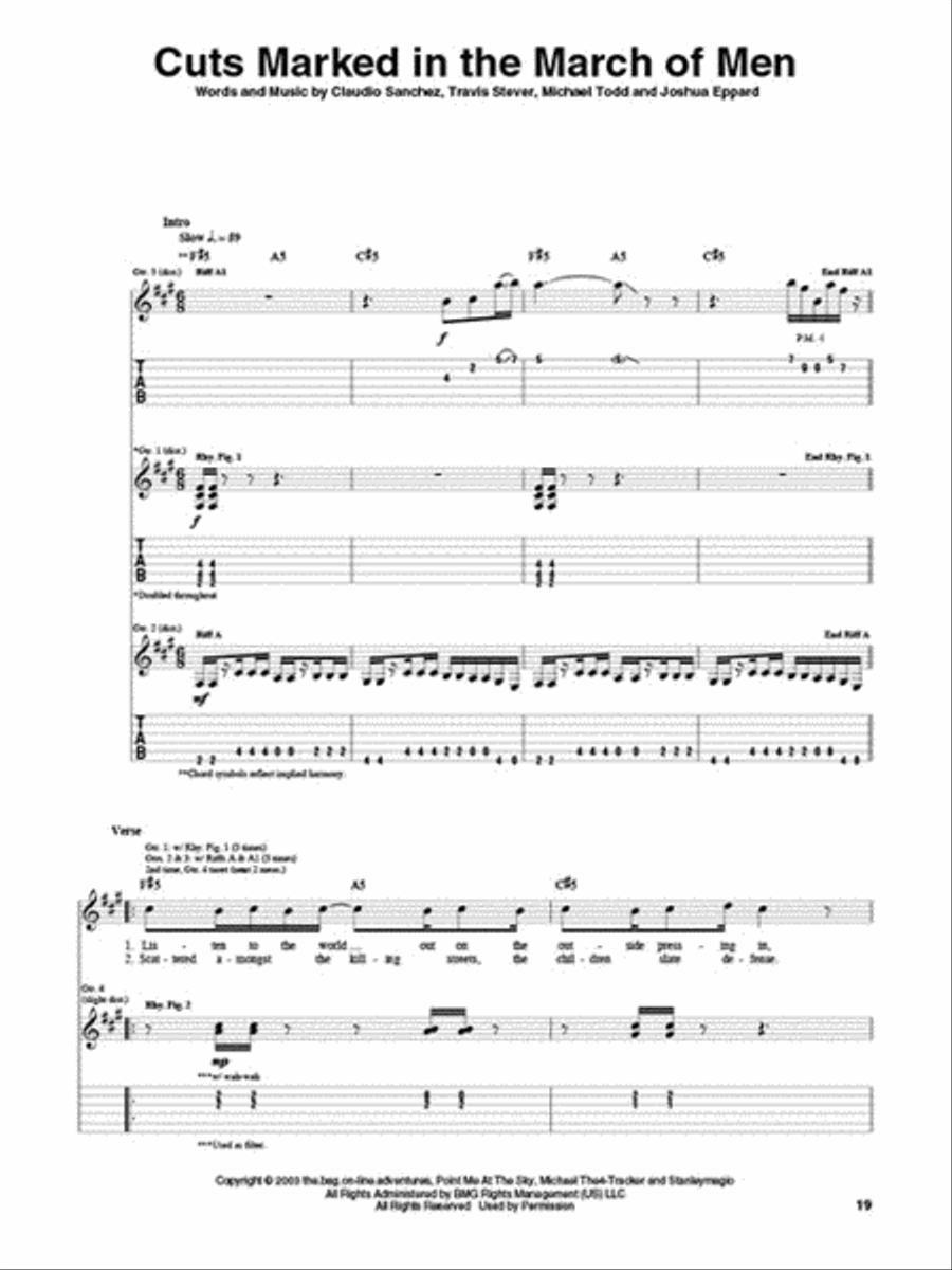 Coheed and Cambria – In Keeping Secrets of Silent Earth: 3 Electric Guitar scores gallery preview page 4