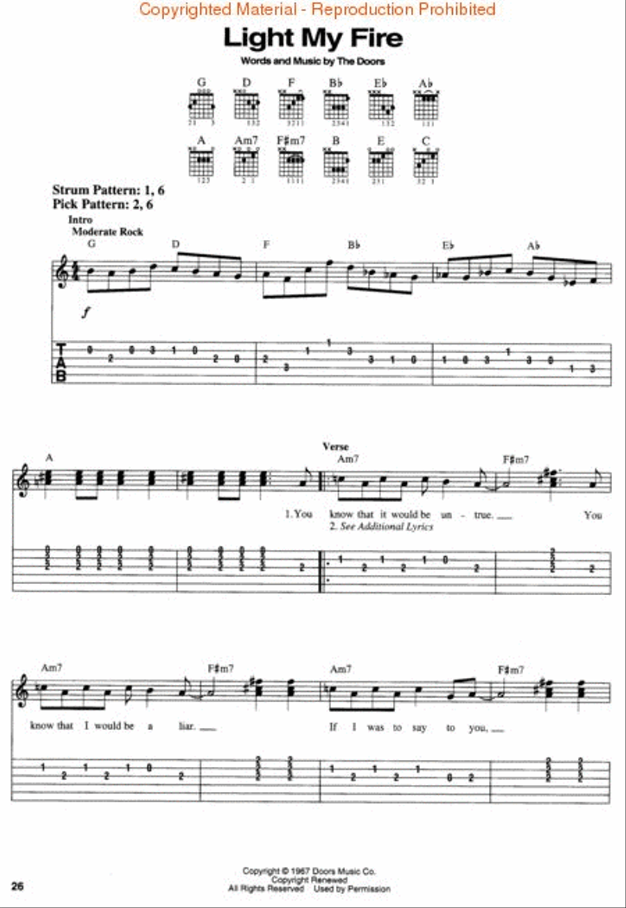 The Doors for Guitar The Doors for Guitar Electric Guitar scores gallery preview page 3