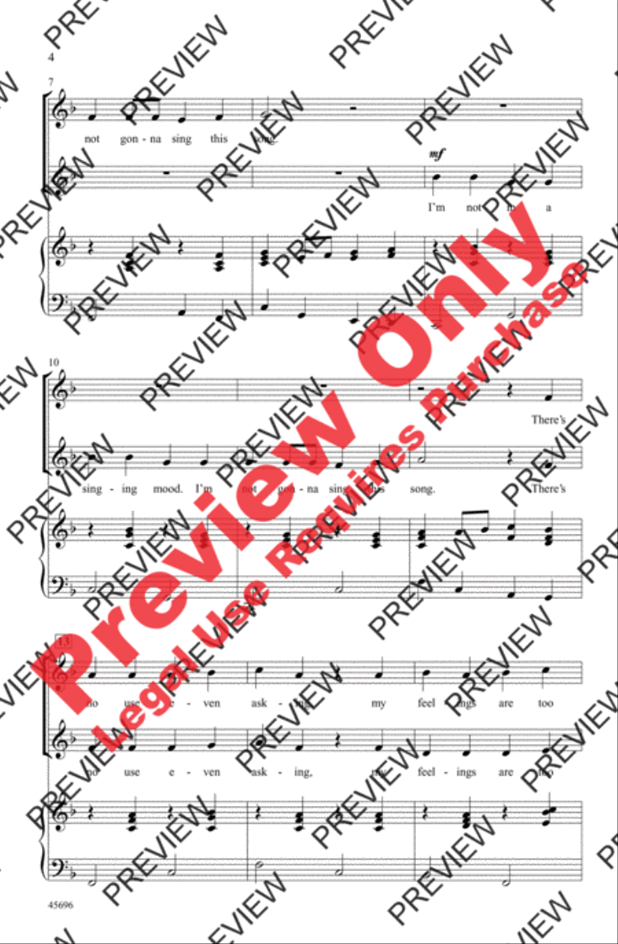 I'm Not Gonna Sing This Song! 2-Part scores gallery preview page 3