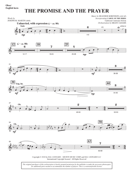 Christmas Dreams (A Cantata) - Oboe/English Horn