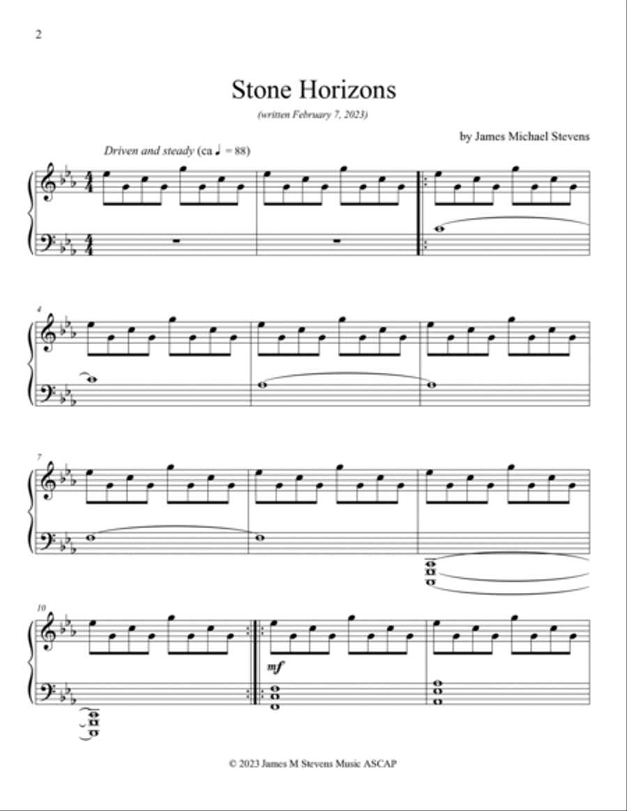 Stone Horizons - Minimalist Piano Piano Solo scores gallery preview page 2