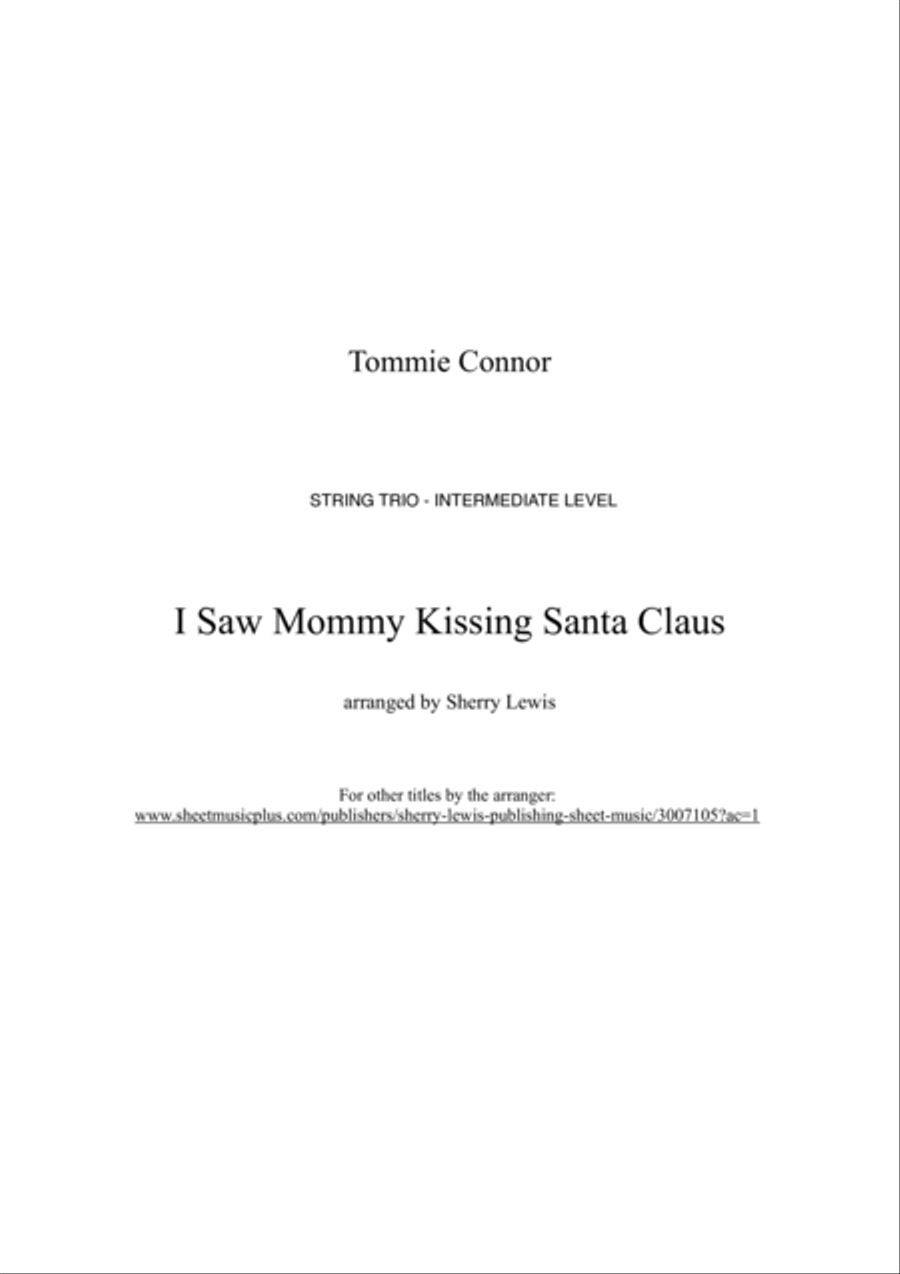 I Saw Mommy Kissing Santa Claus String Trio scores gallery preview page 2