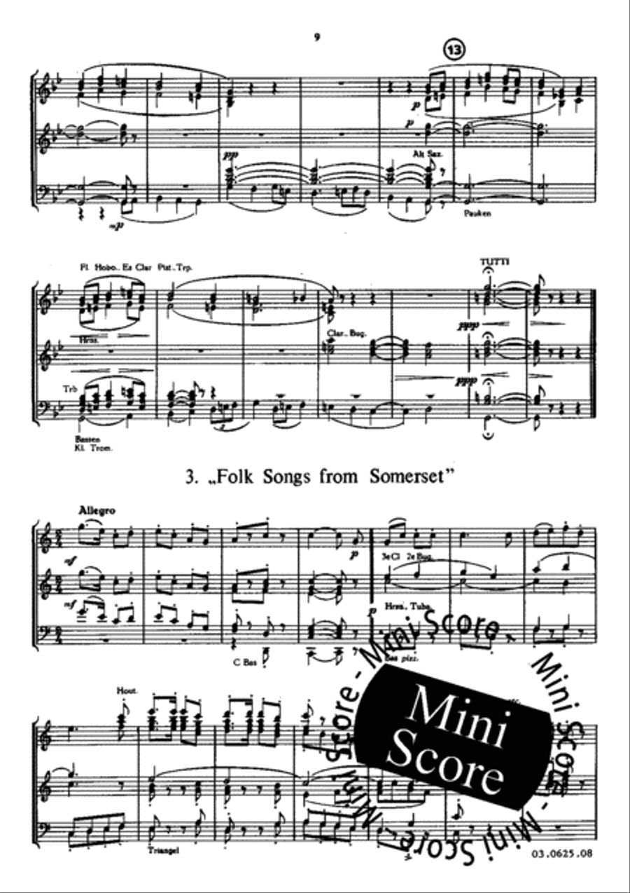 Folk Song Suite Concert Band scores gallery preview page 12