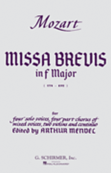 Missa Brevis in F, K.192