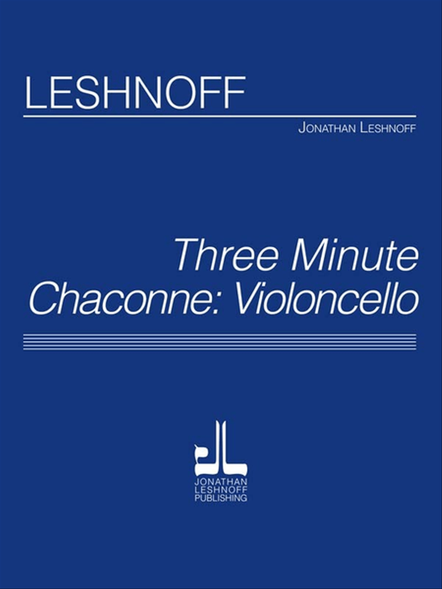 Three Minute Chaconne - Cello Chamber Music scores gallery preview page 1