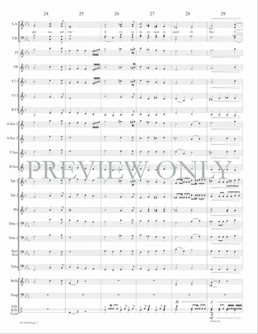 O Canada O Canada Concert Band scores gallery preview page 8