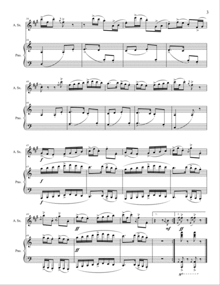 Hellenic Dances (alto sax version) Alto Saxophone scores gallery preview page 6