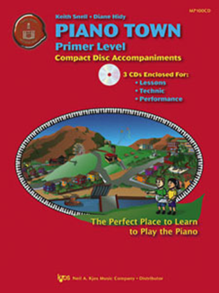 Book cover for Piano Town, CD Accompaniment - Primer (CD)