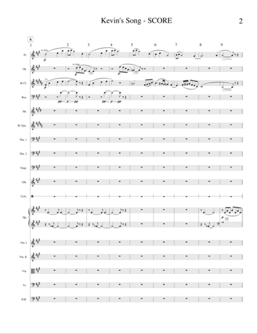 Kevin's Song (Orchestra) Full Orchestra scores gallery preview page 3