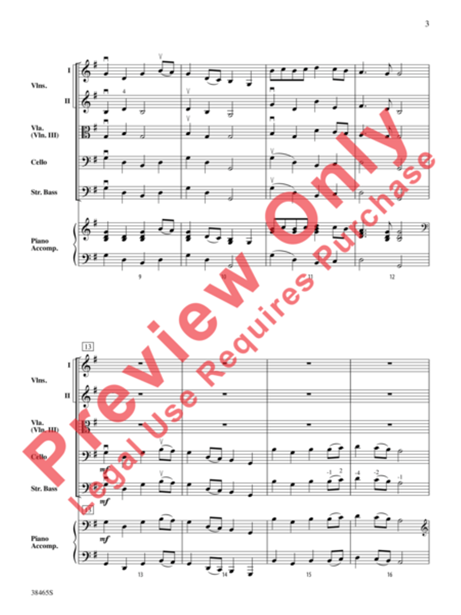 King William's March String Orchestra scores gallery preview page 4