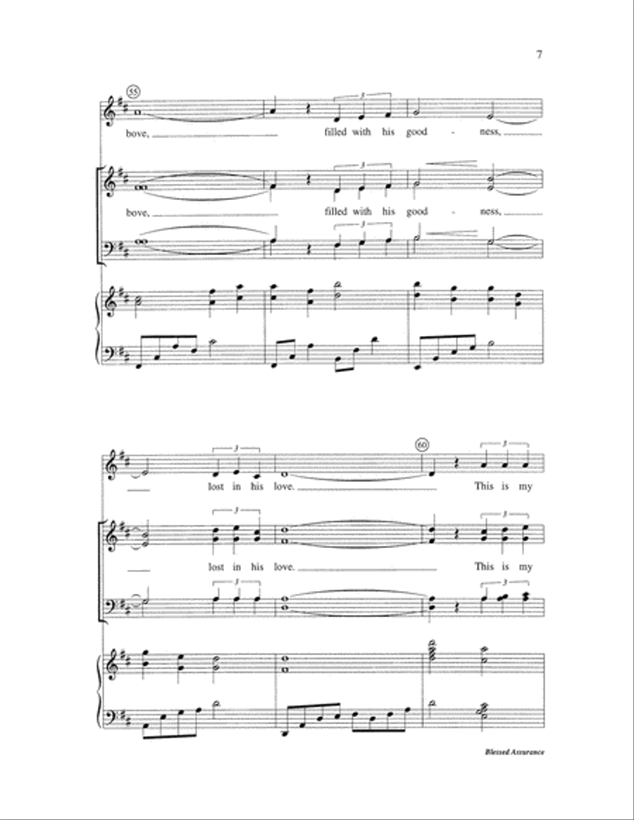 Blessed Assurance Blessed Assurance 4-Part scores gallery preview page 7