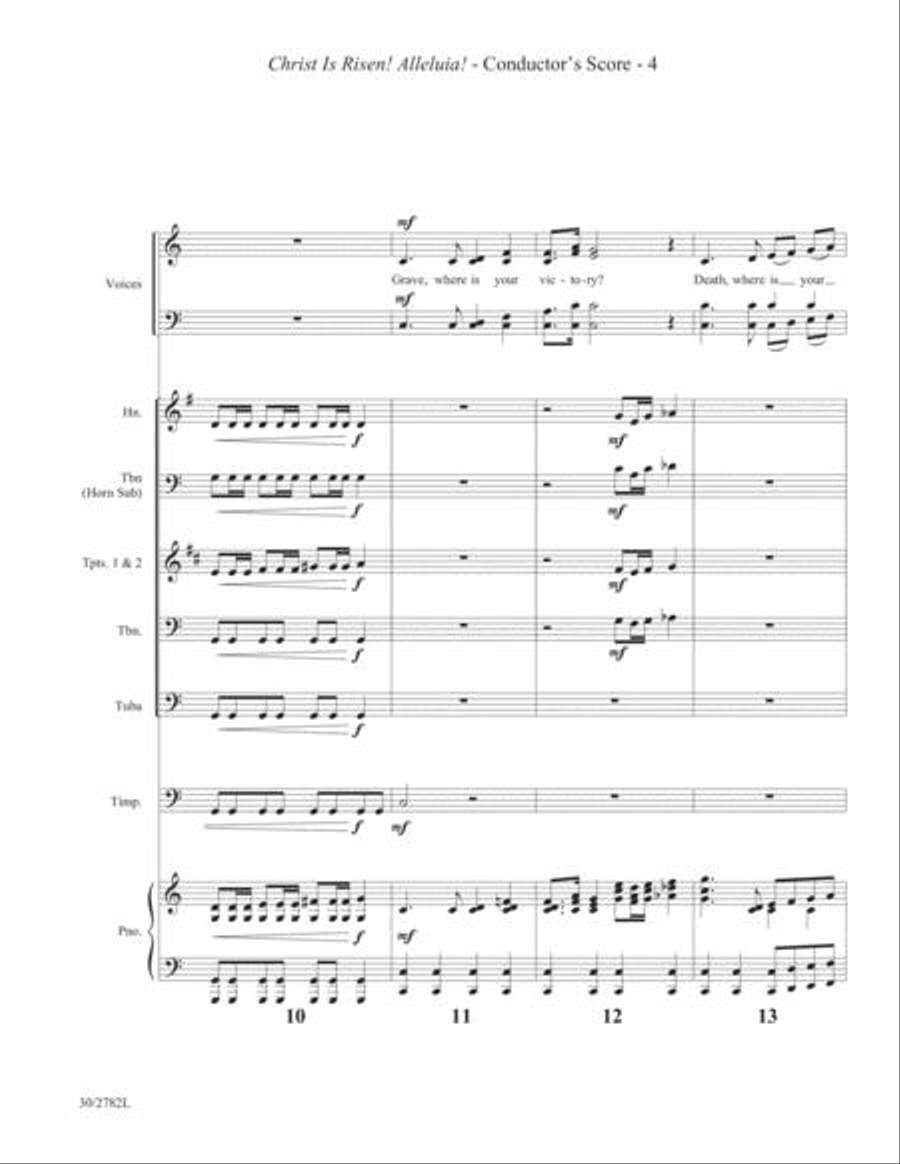 Christ Is Risen! Alleluia! - Brass and Timpani Score and Parts Choir scores gallery preview page 4