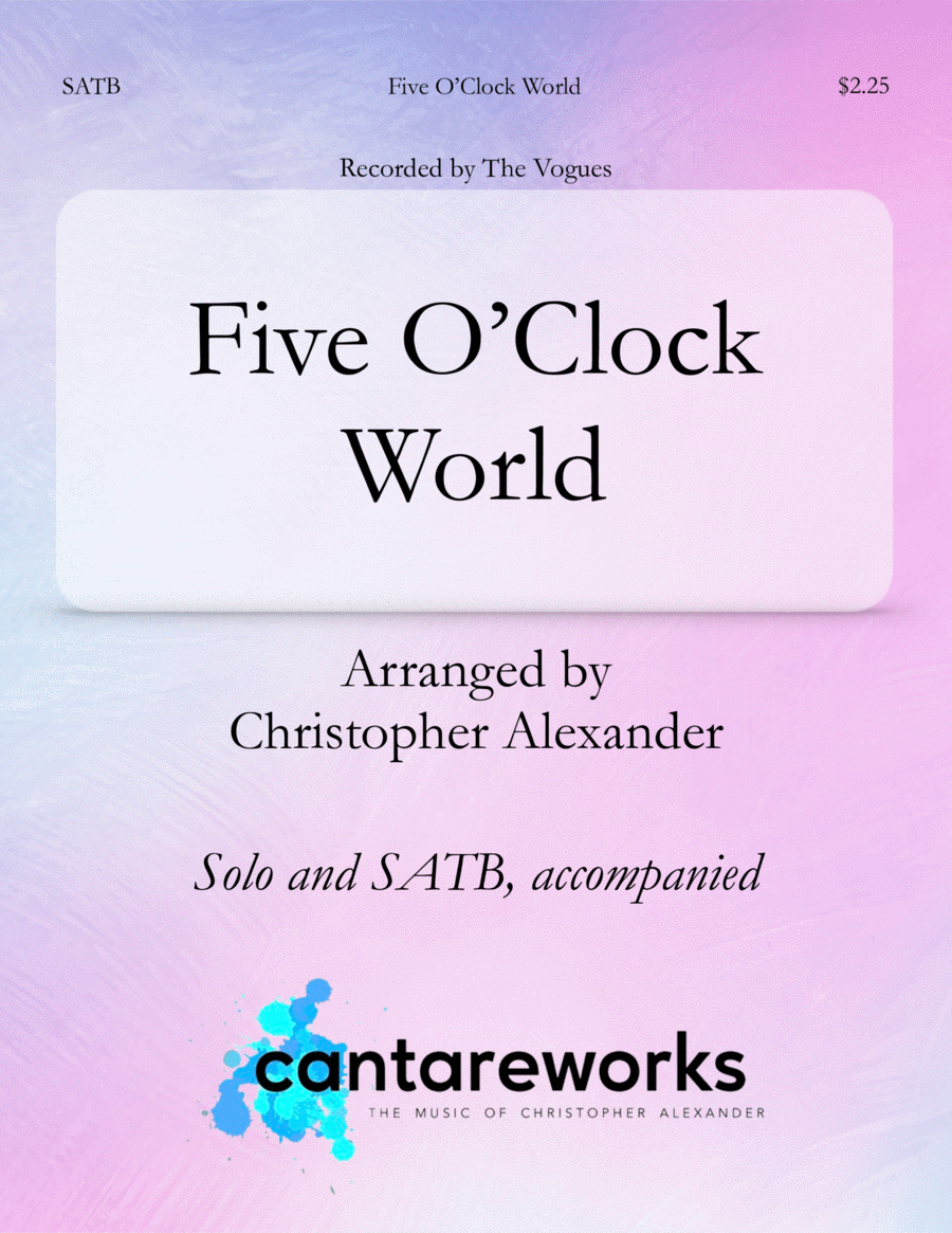 Five O'clock World 4-Part scores gallery preview page 1