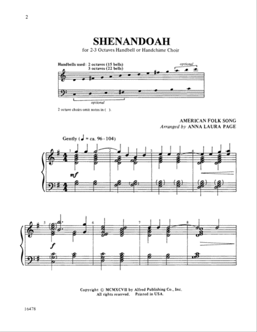 Shenandoah Handbell Choir scores gallery preview page 2