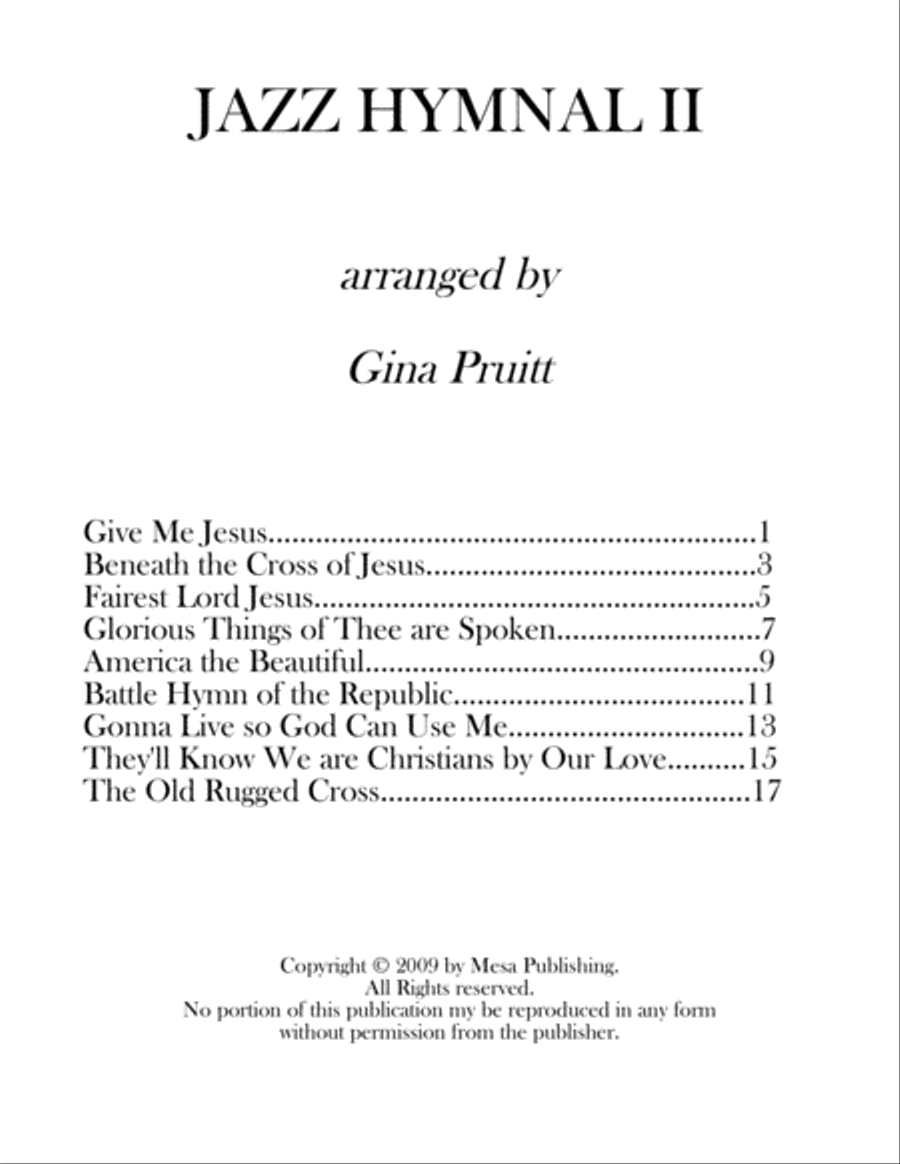 Jazz Hymnal II Piano Solo scores gallery preview page 2
