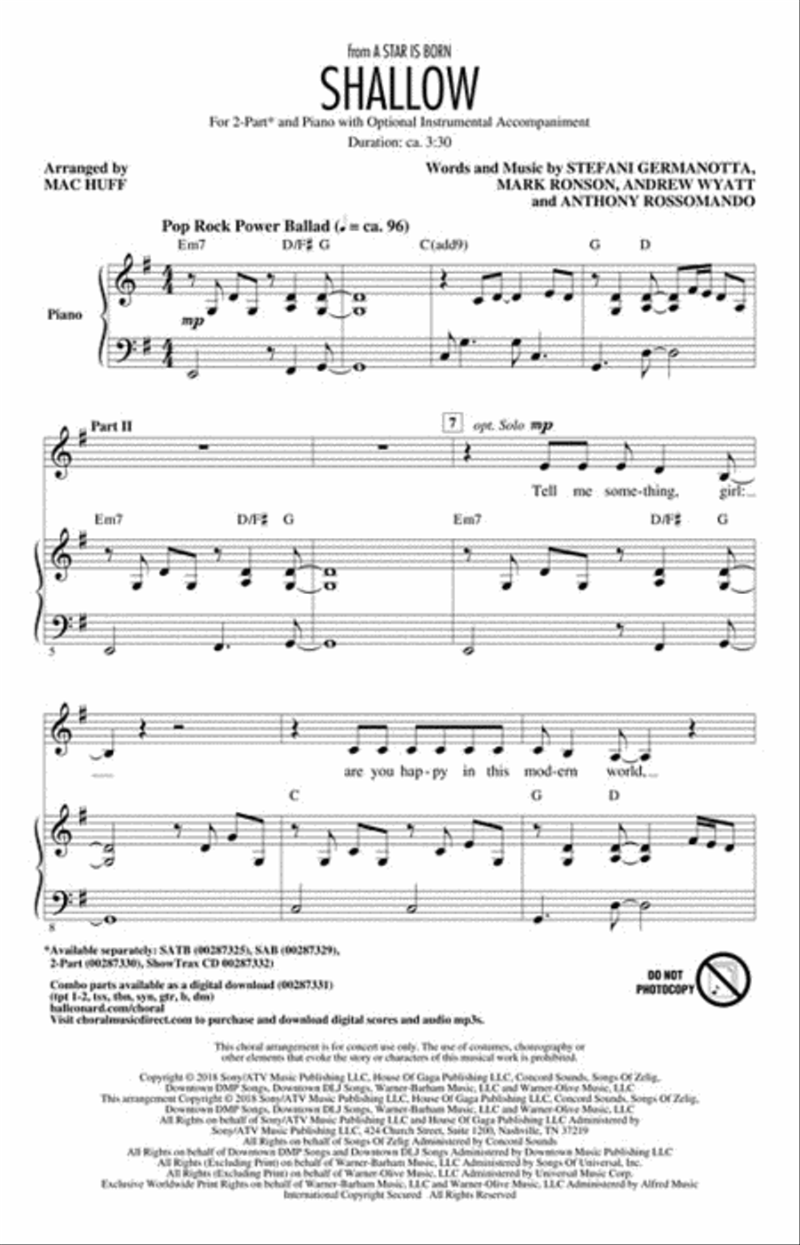 Shallow Shallow 2-Part scores gallery preview page 2