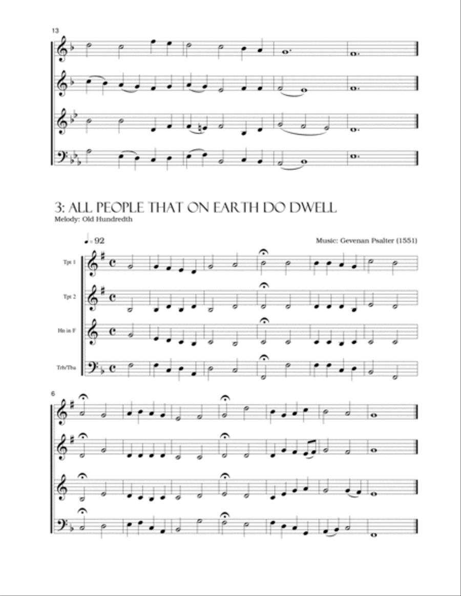 America's Favorite Hymns arranged for Brass Brass Ensemble scores gallery preview page 6