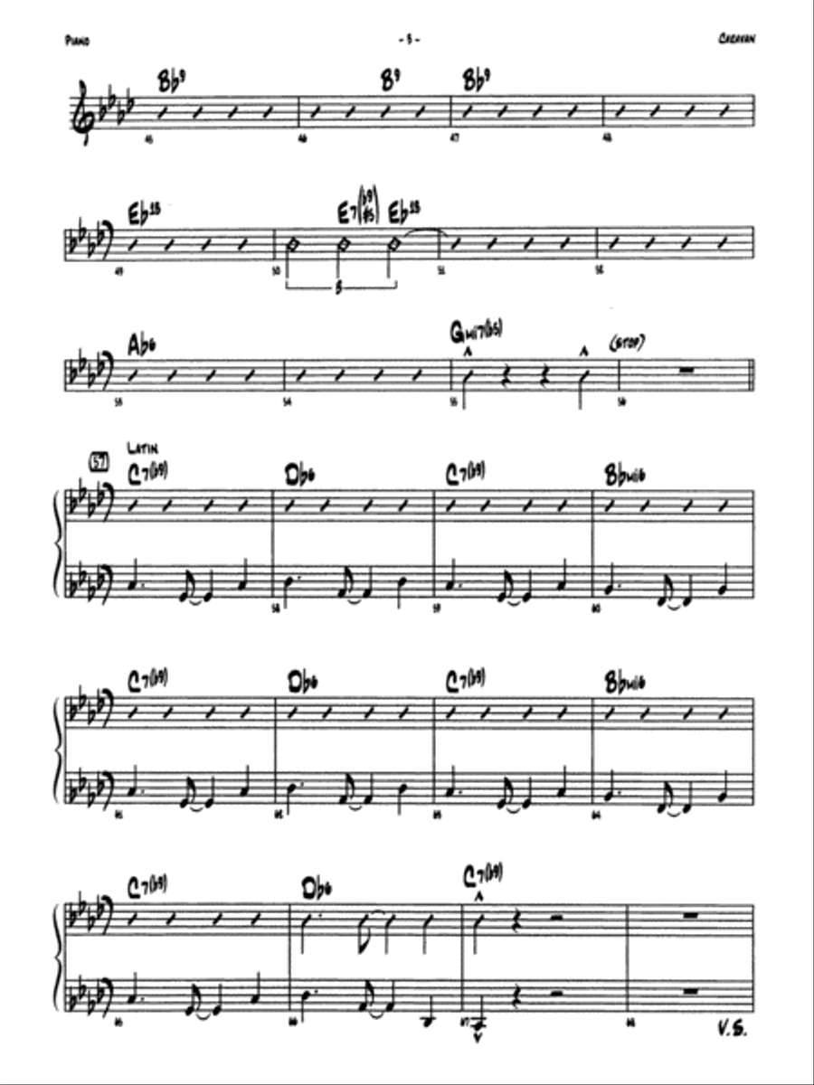 Caravan: Piano Accompaniment Jazz Ensemble scores gallery preview page 3