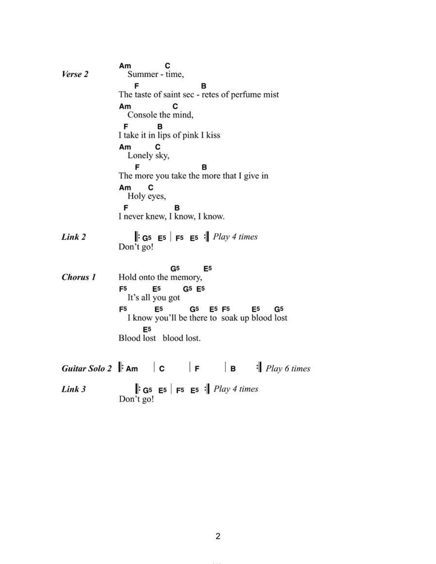 The Hunger Acoustic Guitar scores gallery preview page 2