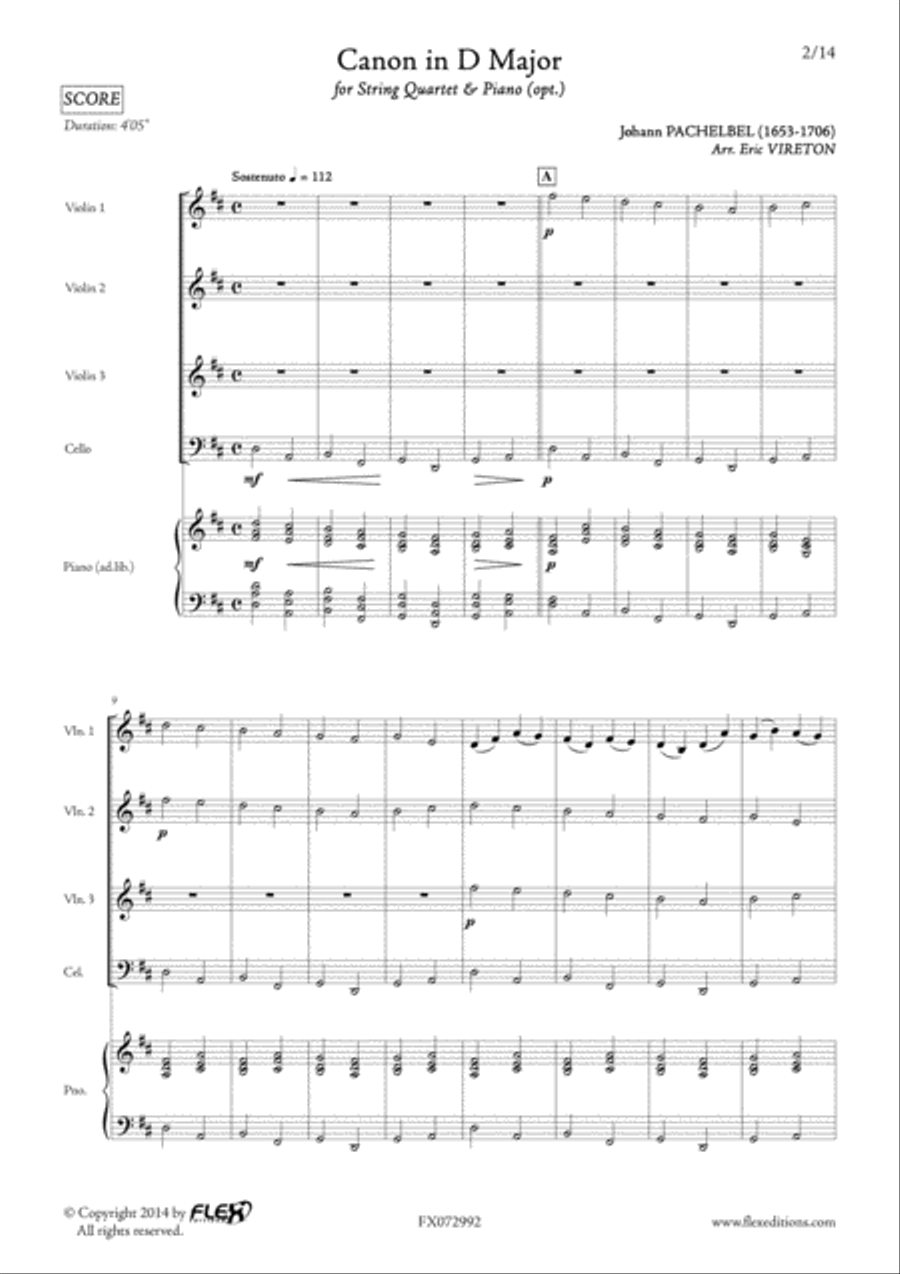 Canon in D Major Canon in D Major Cello scores gallery preview page 2