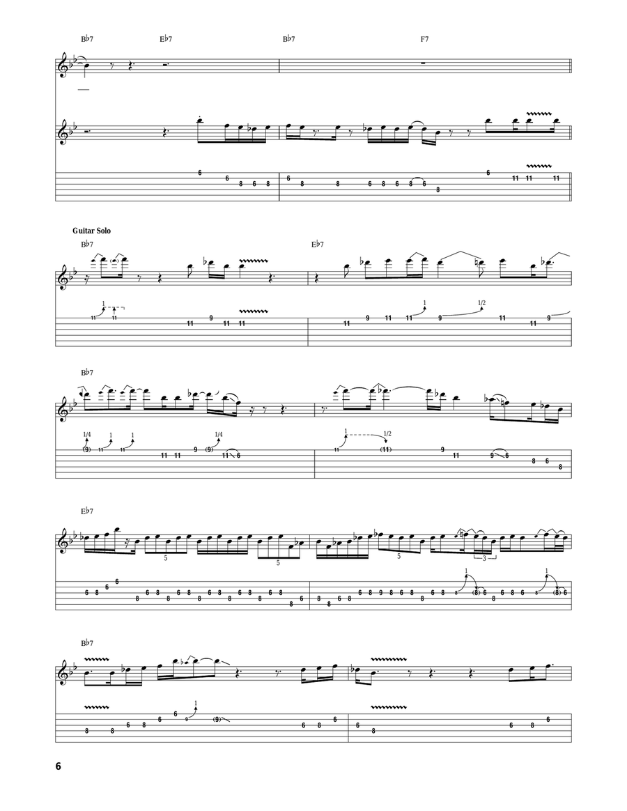 Dengue Woman Blues Acoustic Guitar scores gallery preview page 6