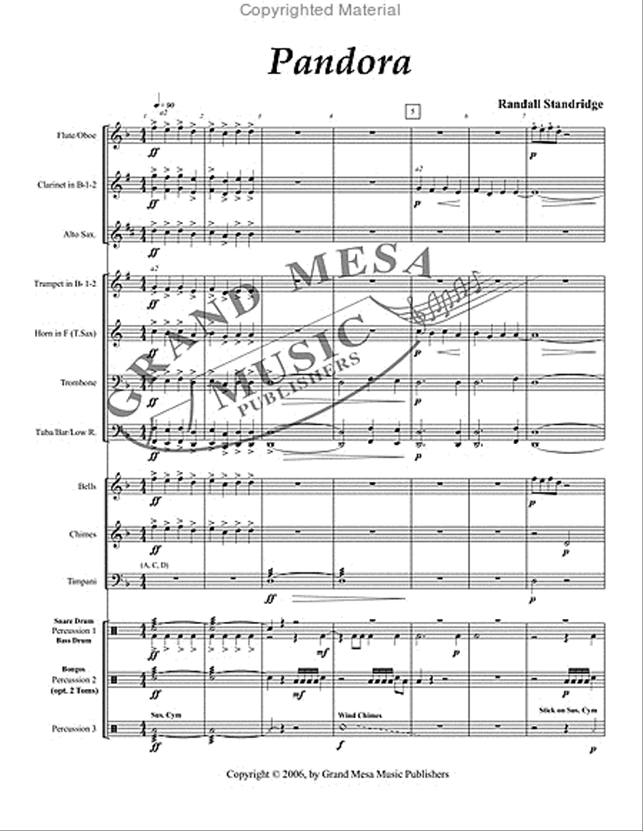 Pandora Concert Band scores gallery preview page 2
