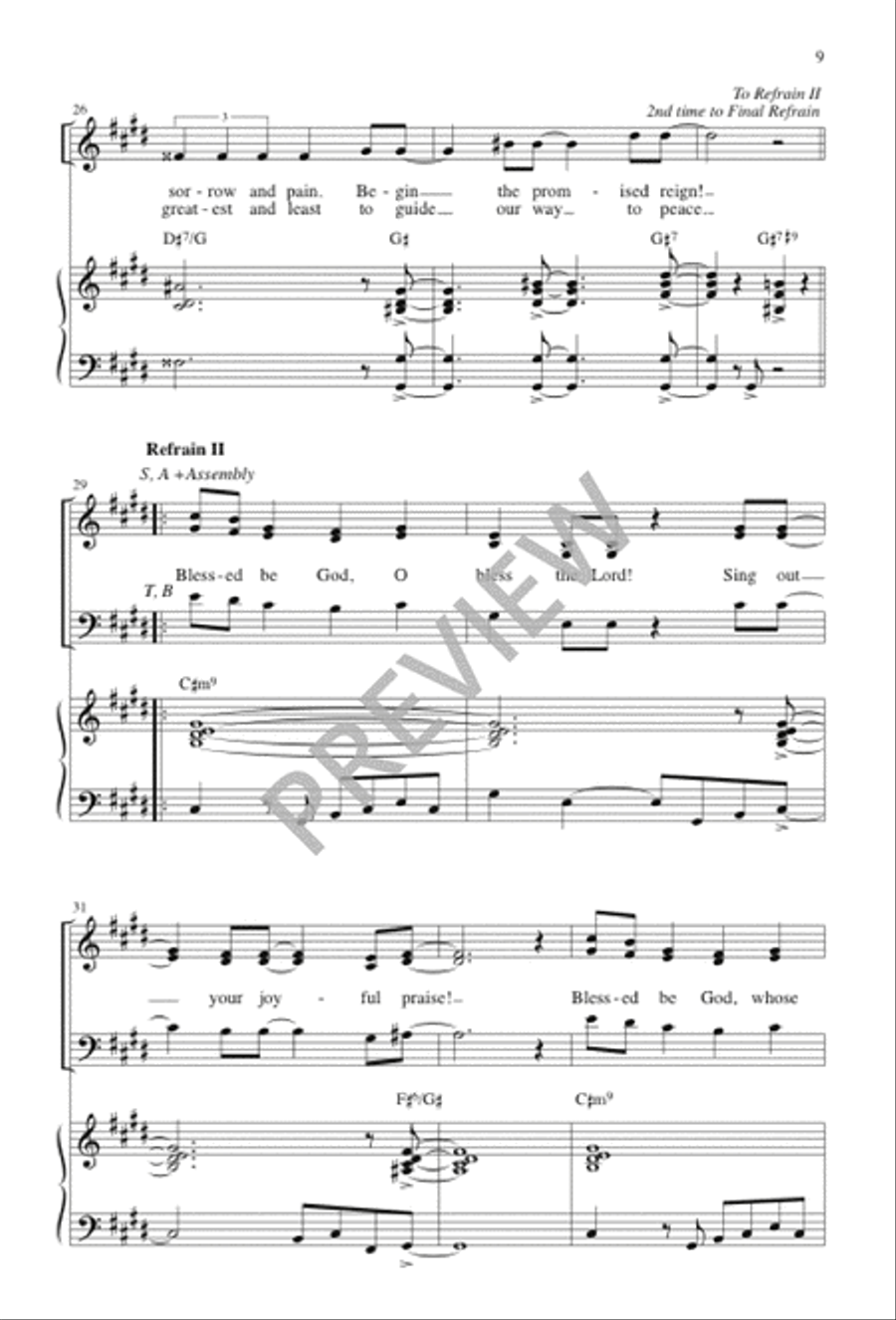 Hallelujah, Hallelu! 3-Part scores gallery preview page 9