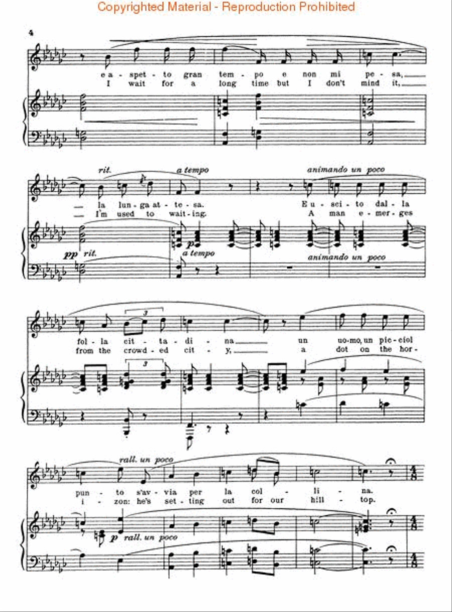 Un bel di vedremo (from Madama Butterfly) Voice scores gallery preview page 3