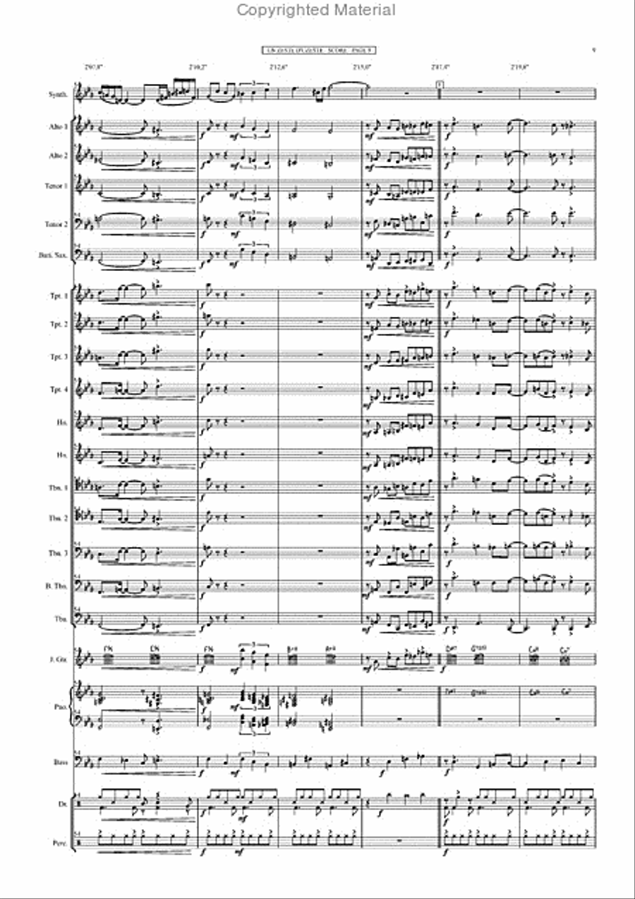 UN ZESTE D'UZESTE Big Band & Synthe Jazz Ensemble scores gallery preview page 10
