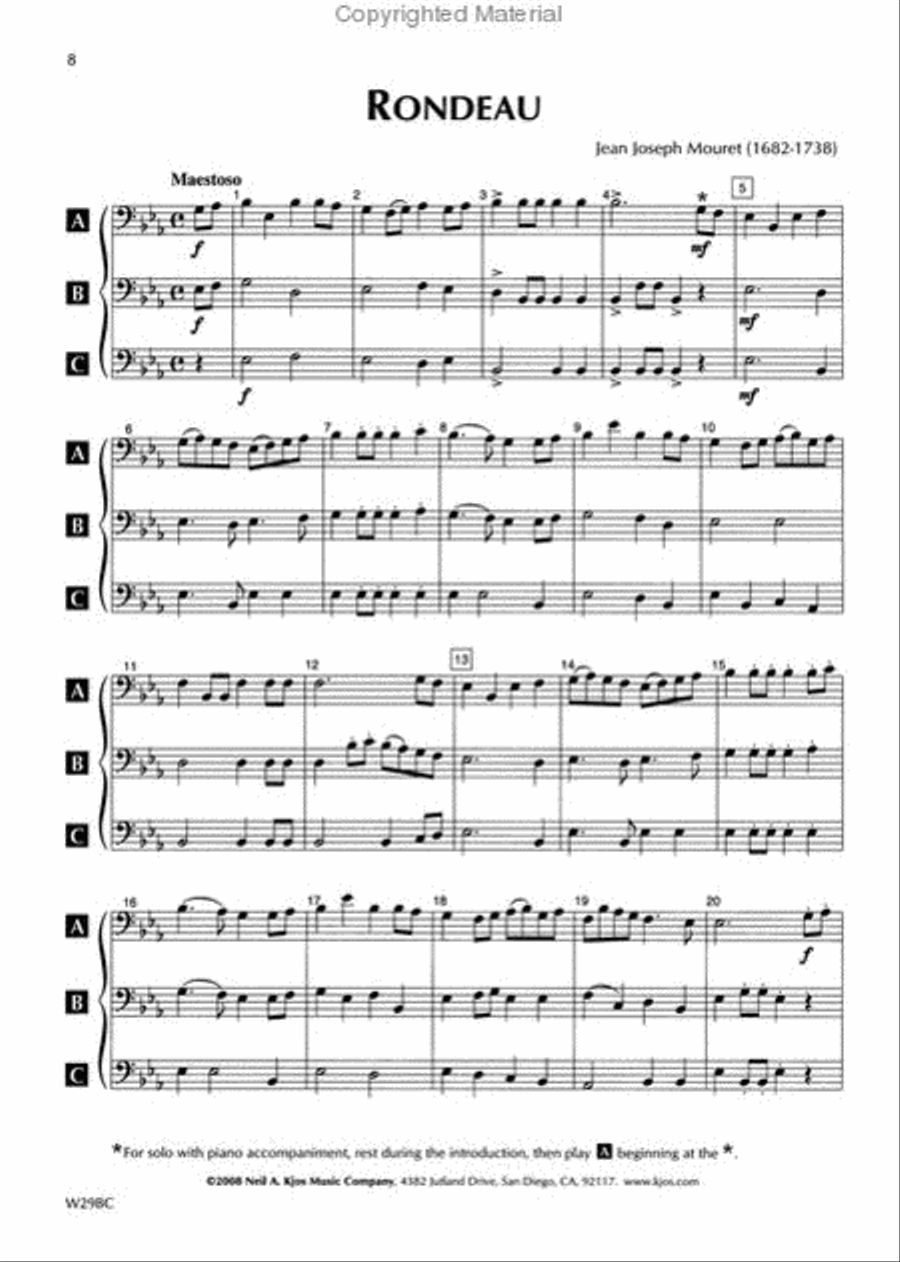 Standard of Excellence: Festival Ensembles 2 - Bassoon/Trombone/Baritone B.C. Concert Band Methods scores gallery preview page 3