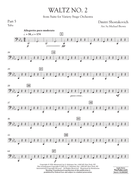 Waltz No. 2 (from Suite for Variety Stage Orchestra) (arr. Brown) - Pt.5 - Tuba
