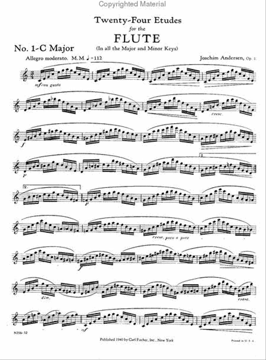 Twenty-Four Exercises Flute scores gallery preview page 2