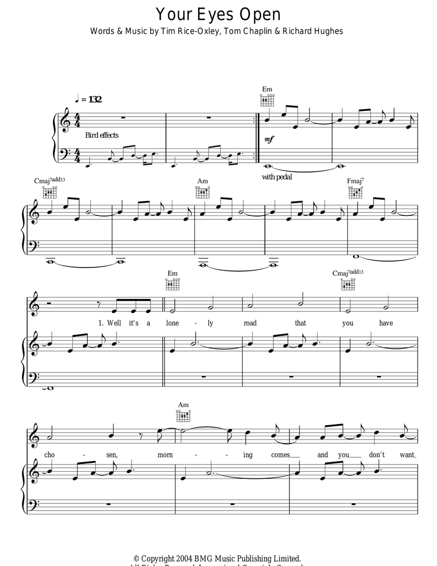 Your Eyes Open Your Eyes Open Acoustic Guitar scores gallery preview page 1