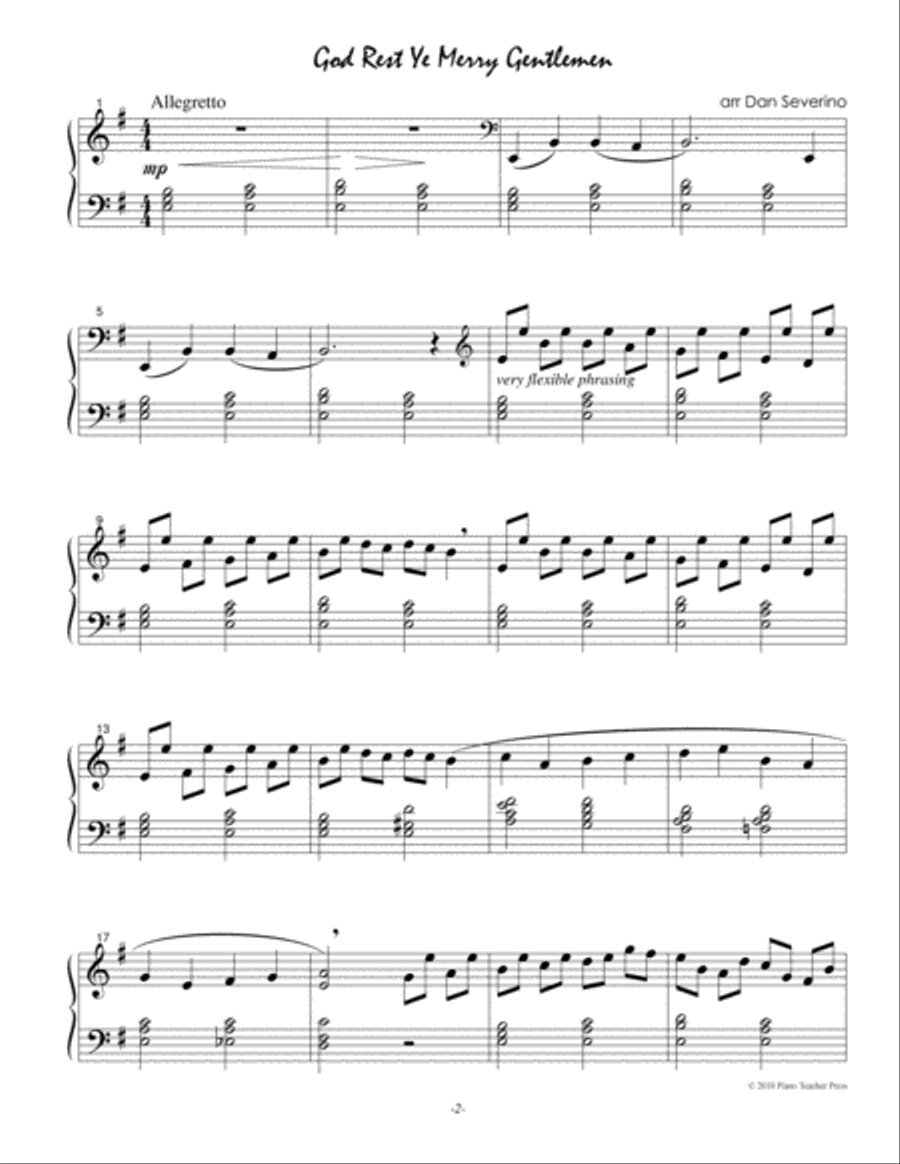 God Rest Ye Merry Gentlemen Piano Method scores gallery preview page 2
