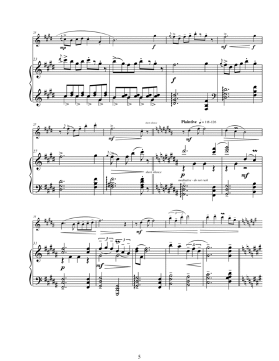 Sonatina for Yumi for Flute (or Violin) And Piano - Opus 7 Flute scores gallery preview page 5
