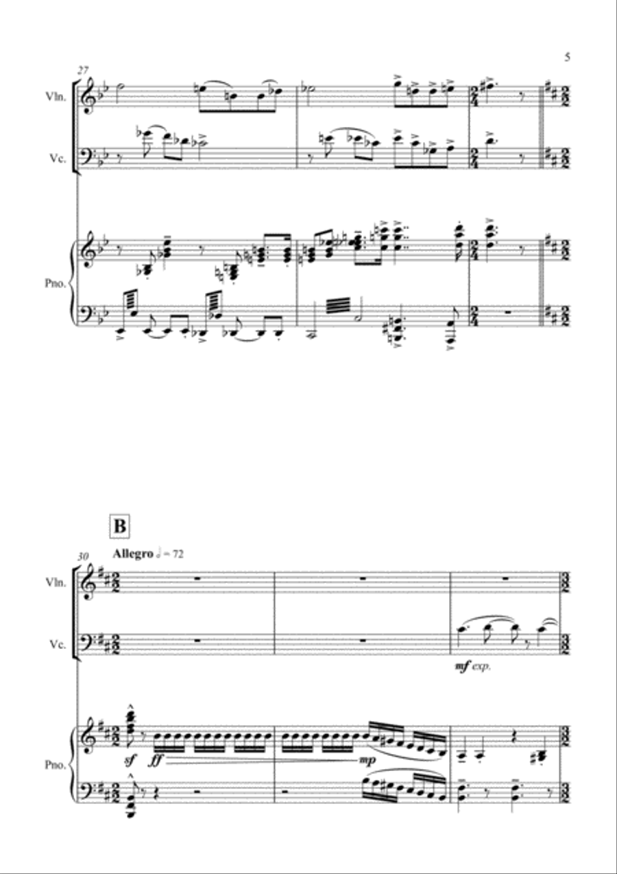 Fluctuations Fluctuations Piano Trio scores gallery preview page 5