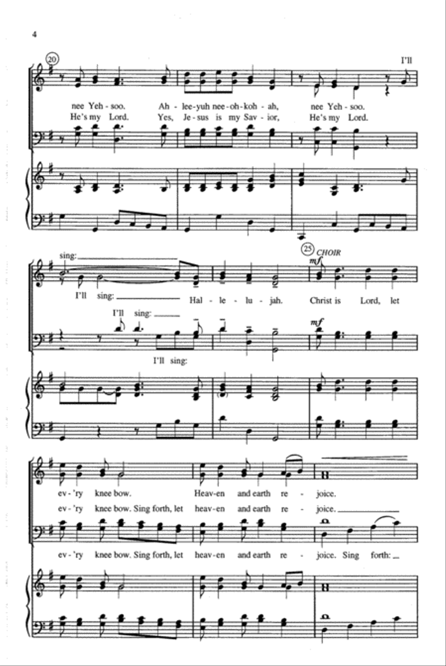 Yes, Jesus Is My Savior Yes, Jesus Is My Savior 4-Part scores gallery preview page 4
