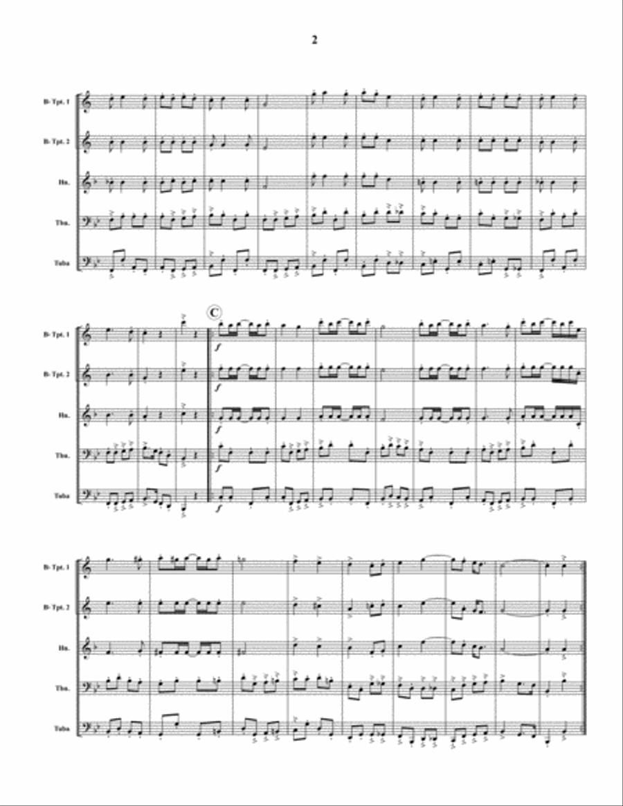 The Flyer Rag Brass Quintet scores gallery preview page 3
