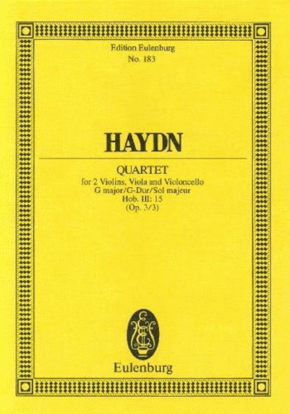 String Quartet in G Major, Op. 3/3, Hob.III:15