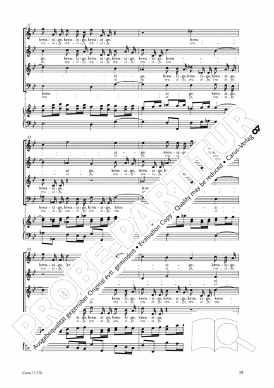 Johann Sebastian Bachs Johannes-Passion fur Kinder und Jugendliche STB scores gallery preview page 40