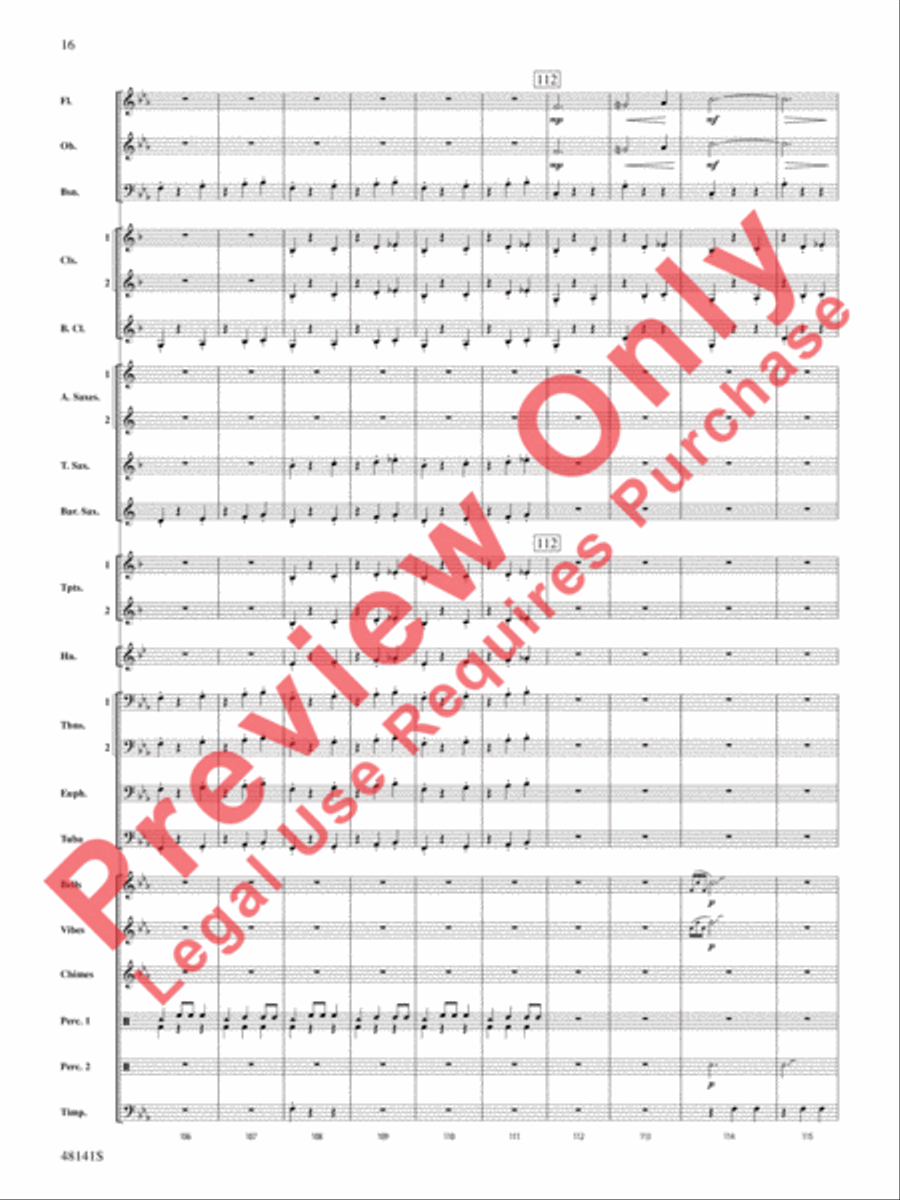 The Offerings of Nadab and Abihu Concert Band scores gallery preview page 17