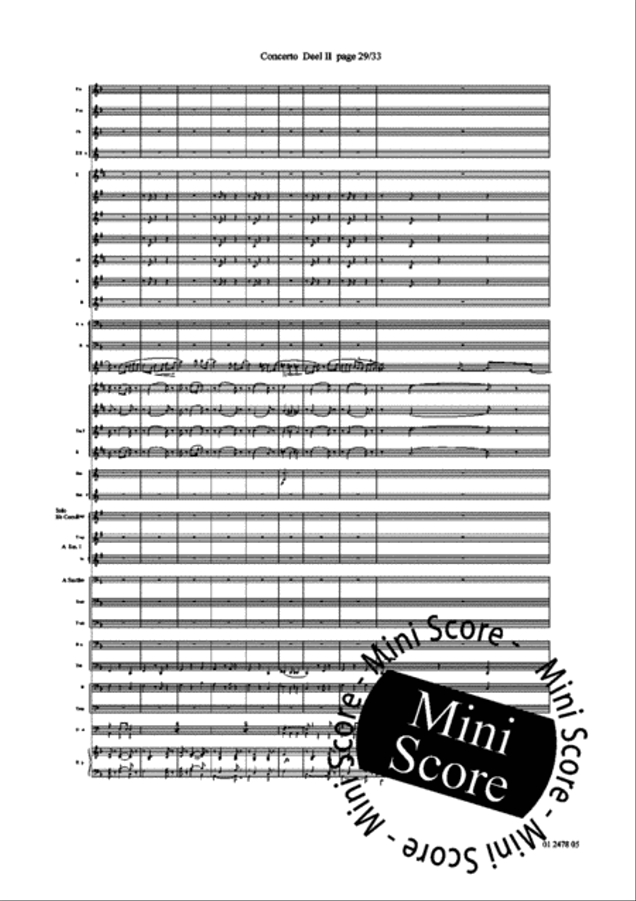 Concerto for Trumpet part 2 and 3 Concert Band scores gallery preview page 33